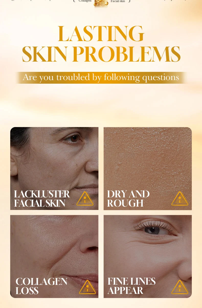 SADOER Vitamin C Collagen Capsule Face Cream Whitening Facial Cream Intensive Moisturize Smooth Fine Lines Youth Skin Care