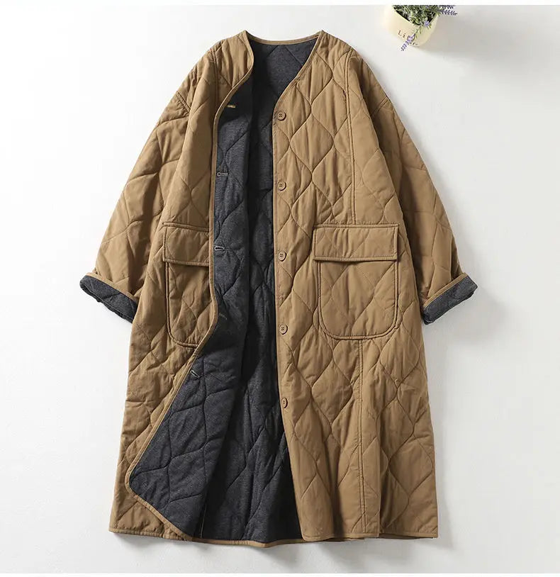 Lightweight Down cotton Jacket For women's clothing Autumn Winter 2026 New Casual Loose Thick Warm Coats Female Long Overcoat