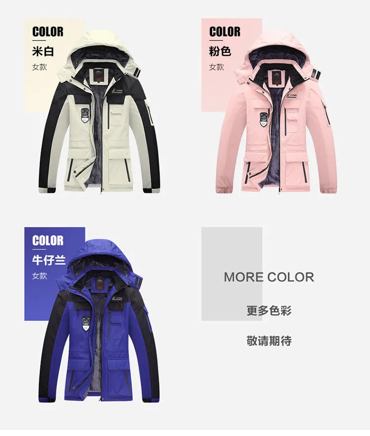 Men's Casual Warm Jackets Mens Plus Velvet Thickening Hooded Coats Ski Suit Coat Winter Jacket Men Parka 6XL 7XL 8XL Jacket