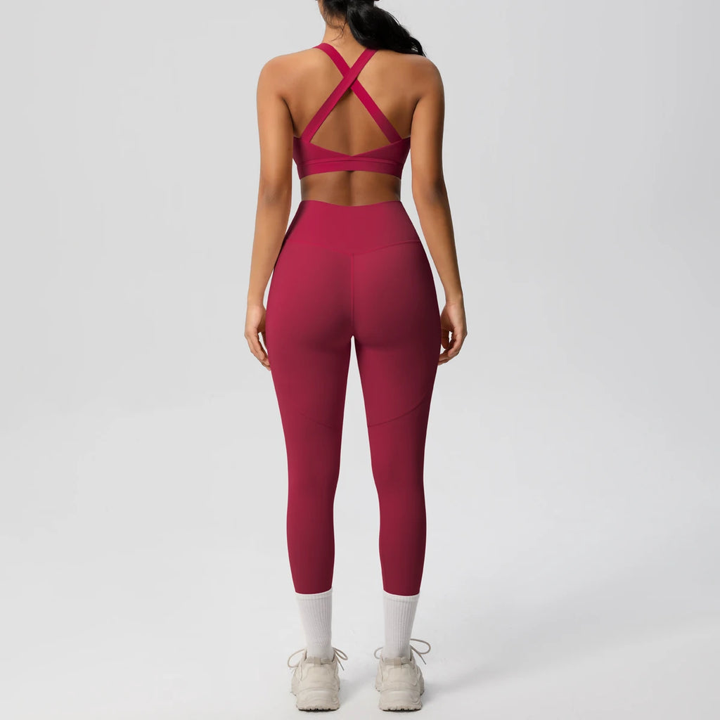 Yoga Suit Sports Set Womens Sportswear Sports Women's Yoga Bra Tummy Control Slimming Booty Leggings Women's Tracksuit