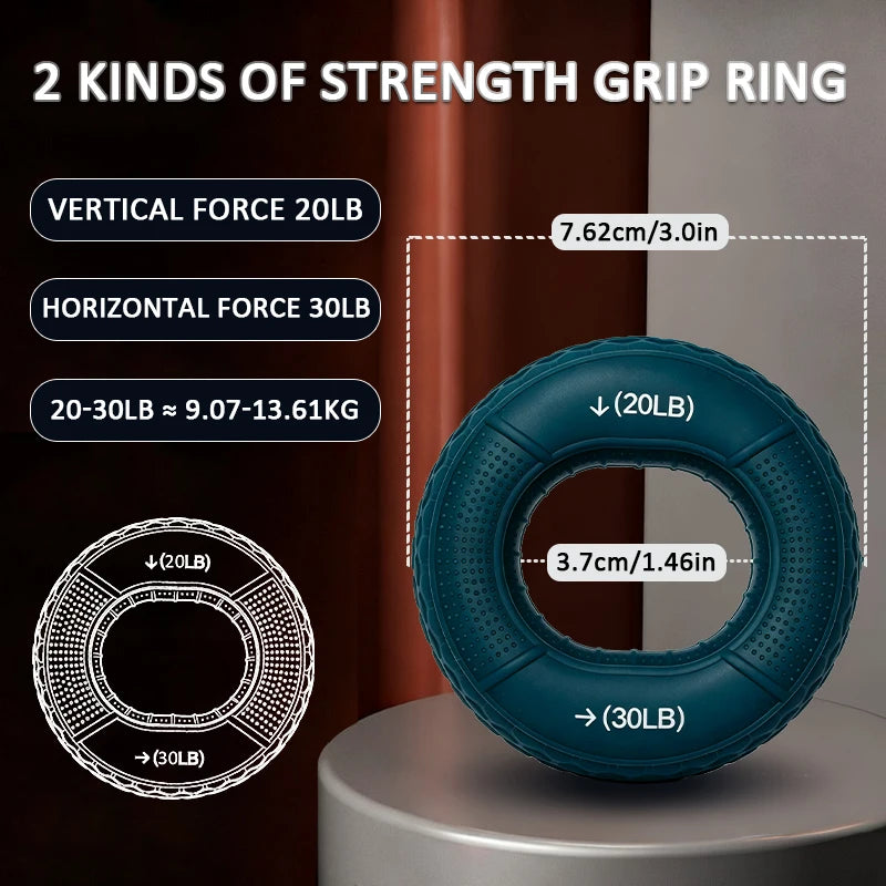 Silicone Hand Trainer Finger Gripper Ring Hand Power Gripper Ring Stress Relief Gym Home Workout Exercise Fitness Equipment