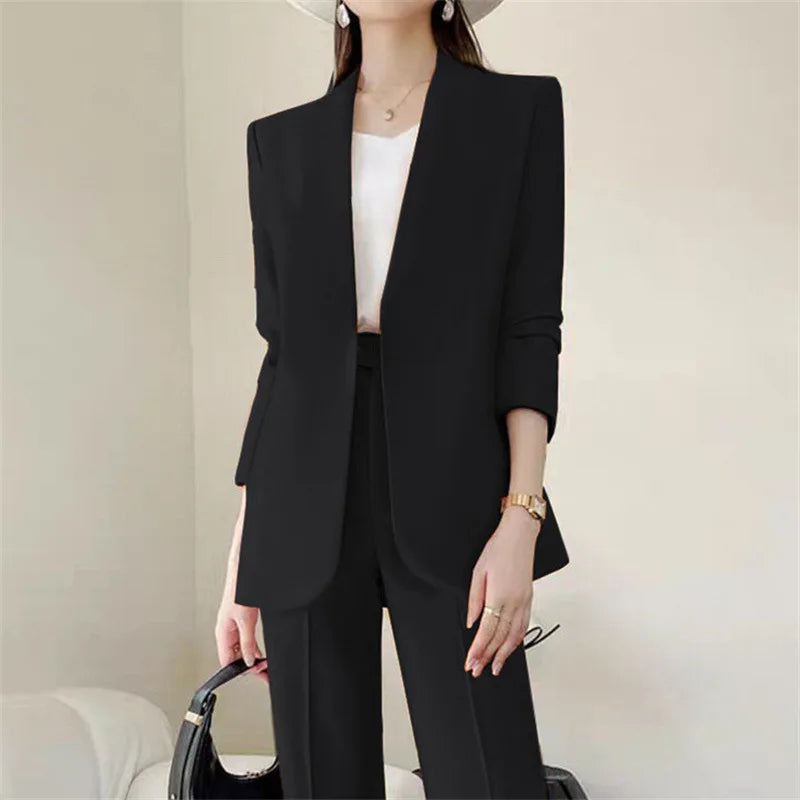 Fashion 2 Piece Sets Women Outfits Spring Autumn New in Korean Pants Sets Commuter Elegant Suit Coat 2 Piece Sets Women