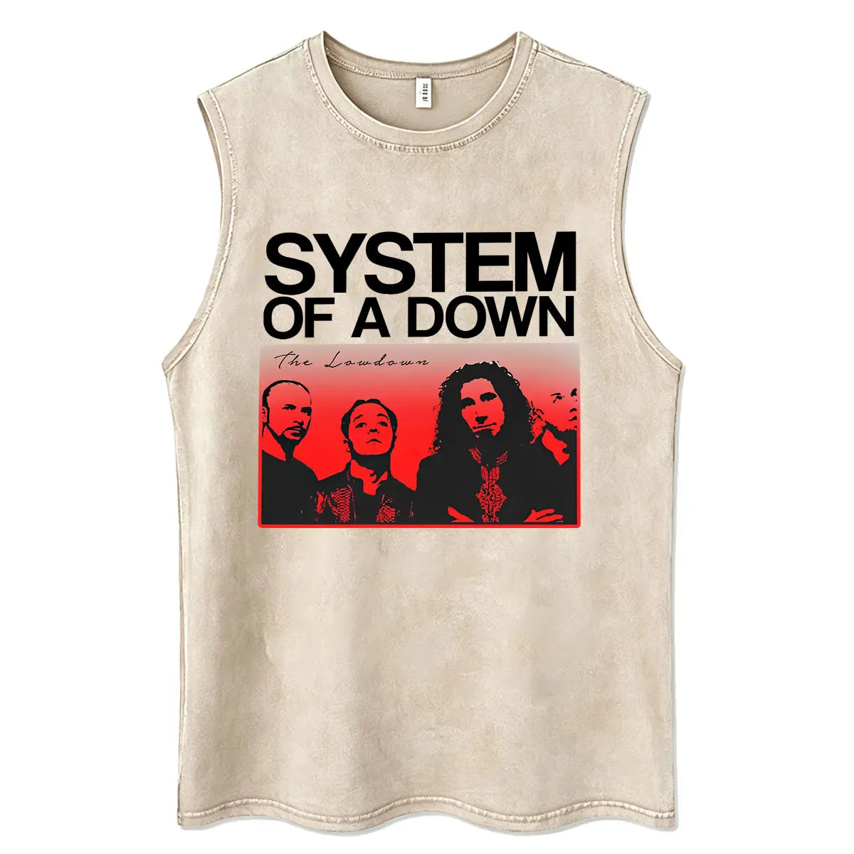System of A Down Vintage Washed Tank Tops Men's Classic Rock Alternative Metal Sleeveless Vests T-shirt Male Oversized T Shirts