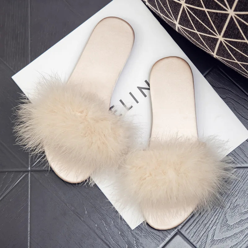 Maogu Spring and Summer New Wedding Bridal Ladies Slippers Female Satin Red Slipper Shoes Flat Slides Comfortable Home House Red