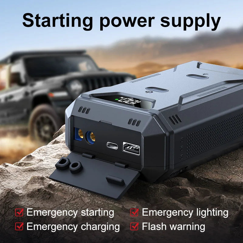 Portable Car Battery Jump Starter – Emergency Booster & Power Bank