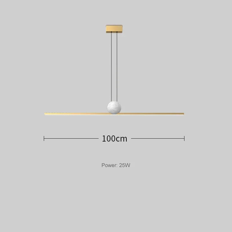 Italian Minimalist Restaurant Chandelier, Modern Light Luxury Exhibition Hall, Island Bar Counter, Straight Strip Lighting Fixtu