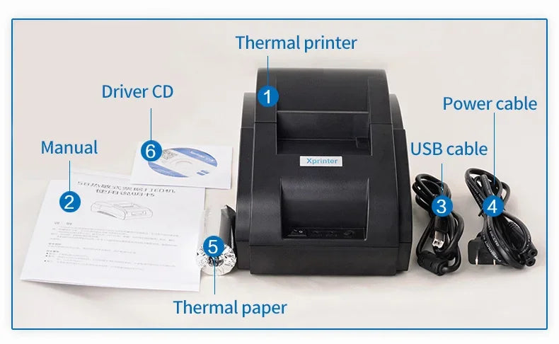 High-Quality 58mm Thermal Printer Bill Receipt Machine with 90mm/s Printing Speed USB Interface for Wholesale