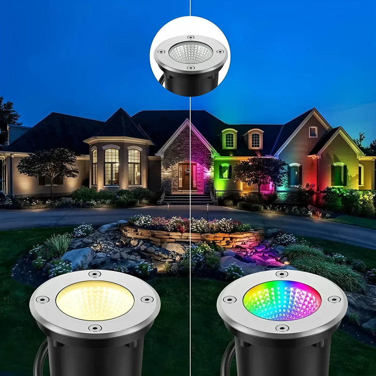 5W 10W 12W 15W Led Garden Underground LampsOutdoor IP67 Waterproof Buried Garden Path Spot Recessed Underground Light Warm White