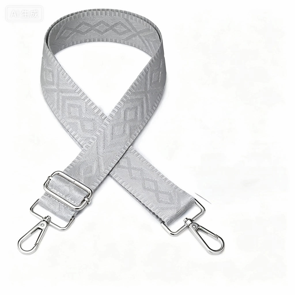 1 Piece Adjustable 1.50-inch Wide Geometry Pattern Jacquarded Handbag Purse Strap Crossbody Shoulder Replacement