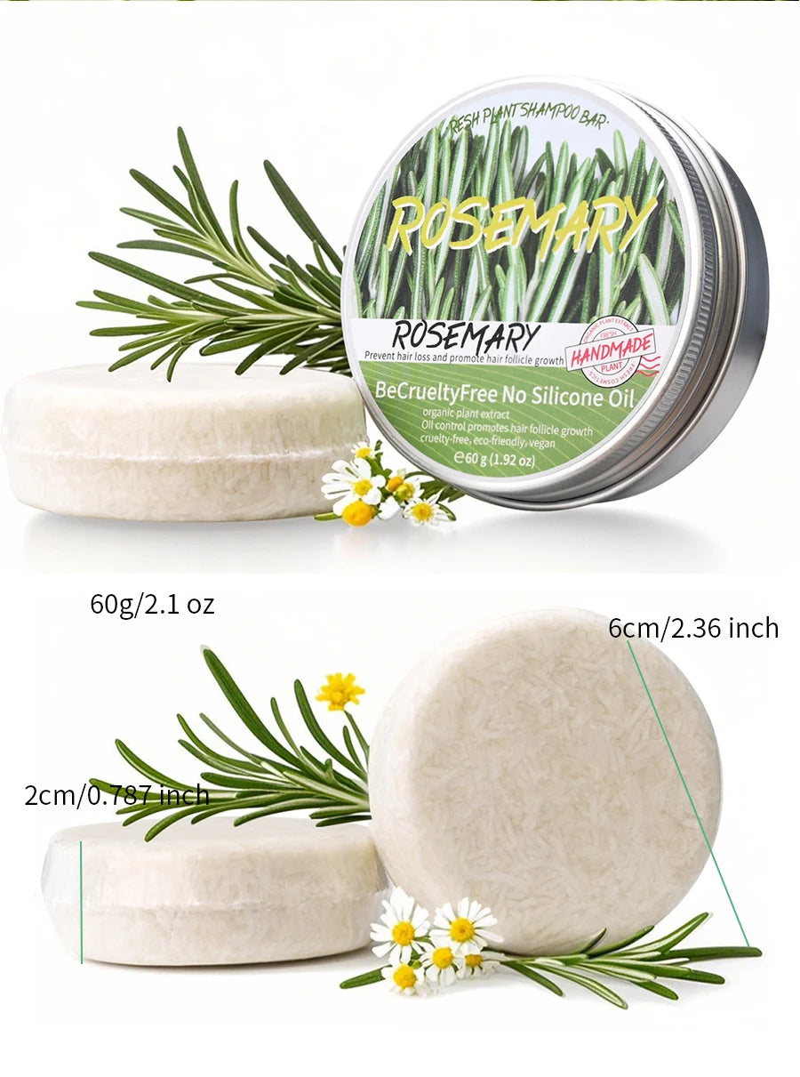 Rosemary Shampoo Soap Without Silicone Oil Plant Shampoo Soap Cleanses the Scalp Nourishes Hair Controls Oil