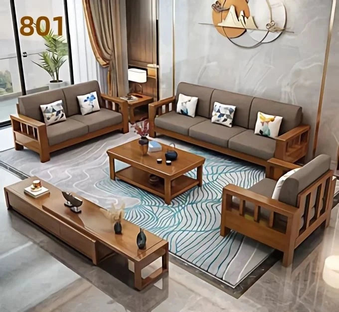 #Nordic Simple Modern Design Solid Wood Sofa for Living Room Furniture Sofa