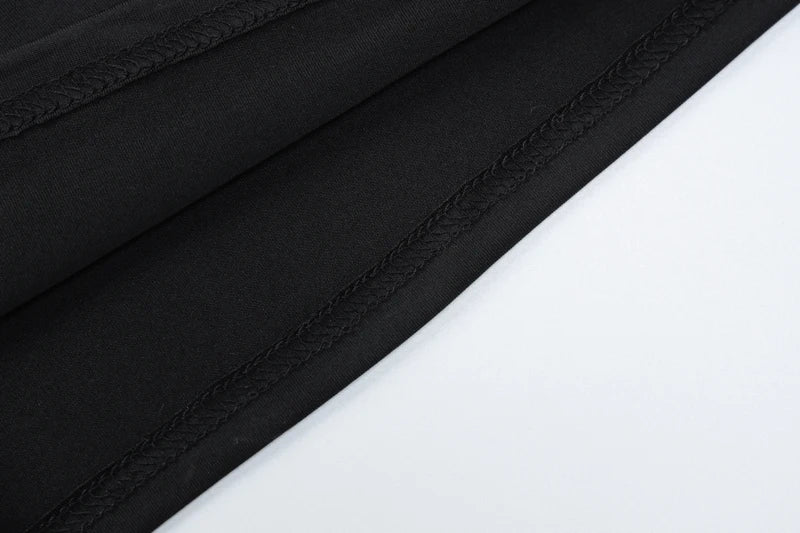 Hugcitar Women Fashion Turtleneck Long Sleeves Black Sexy Bodycon Maxi Prom Dress Fall Casual Clothes Streetwear Party Festival