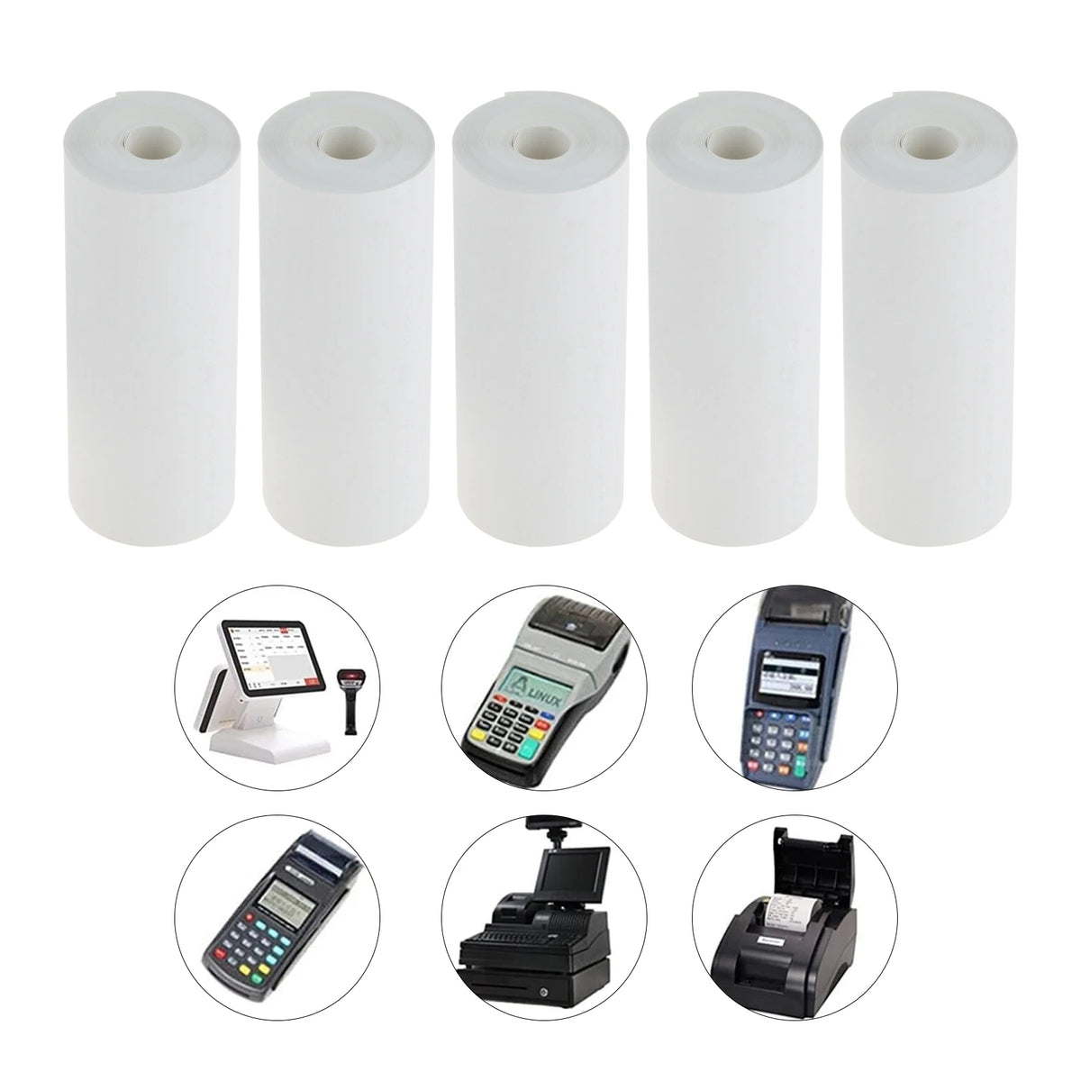 80mm/58mm Thermal Papers For Mini Thermal Receipt Printer PAD POS Printer 2 inch Paper Rolls For Business Bill Ticket Printing