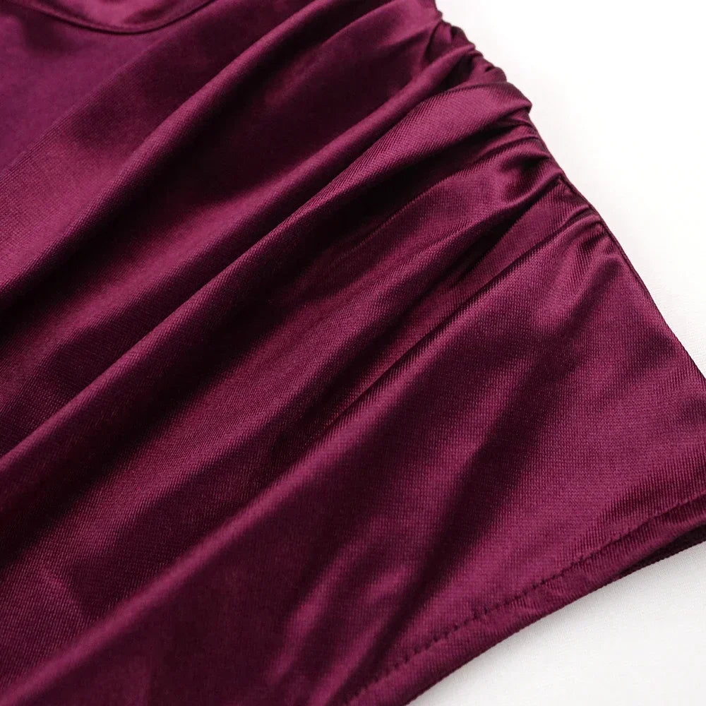Customized Customized European and American Women's New Colored Satin Zipper Split High Grade Dress Long Floor Length Dress