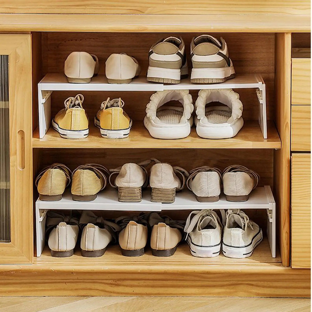 Kitchen Stretchable Cabinet Shelf Cupboard Separated Storage Rack Countertop Organizer Shoe Organizer Shelf Save Space