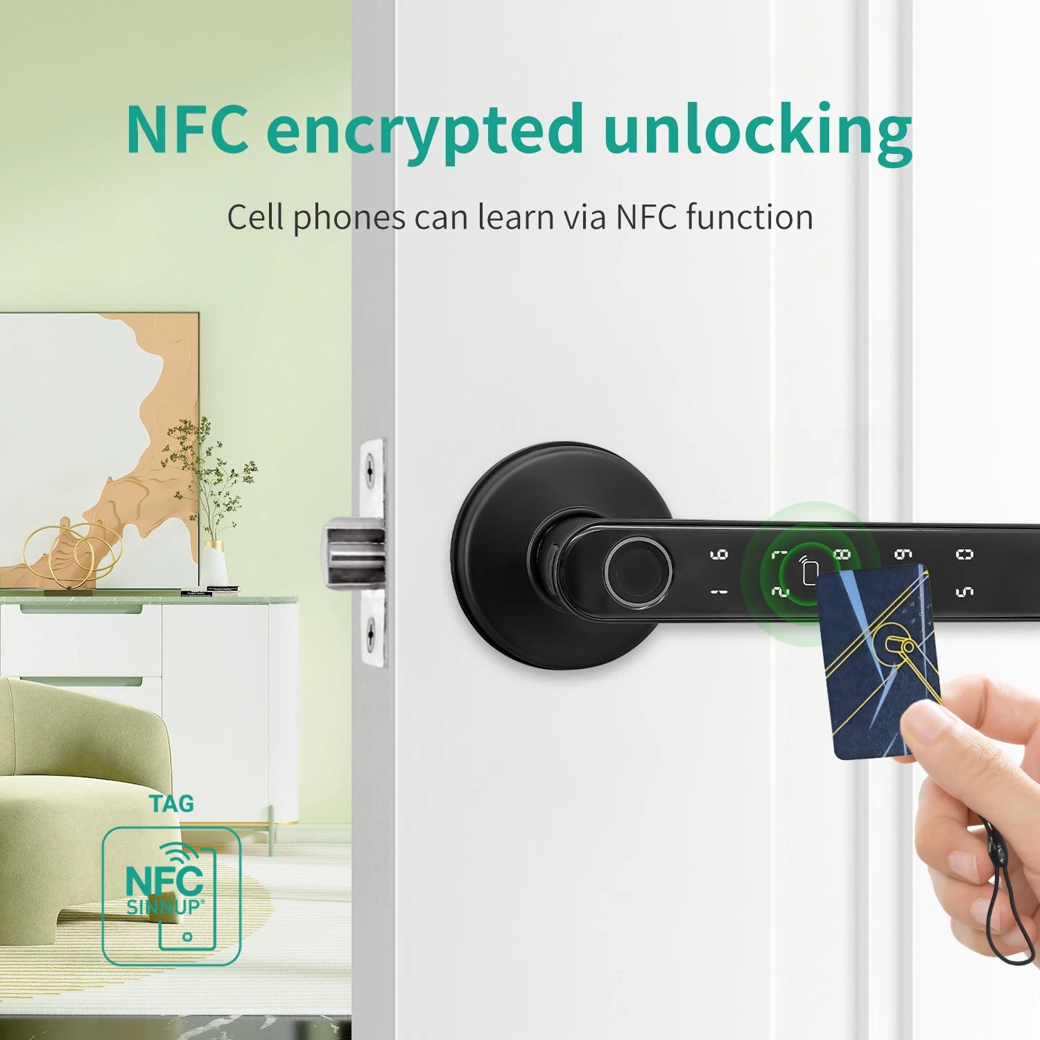 Electronic Lock With Fingerprint Password IC Card Unlock APP Remote Control Smart Door Locks Tuya Smart Home Security