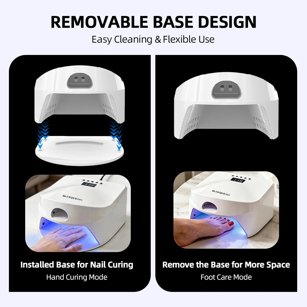 48+9 Beads Nail Dryer Thumb Full Hand Dual Lamp Single Toe Single Finger Gel Nail Curing Lamp Hand Fast Drying LED Light Dryer
