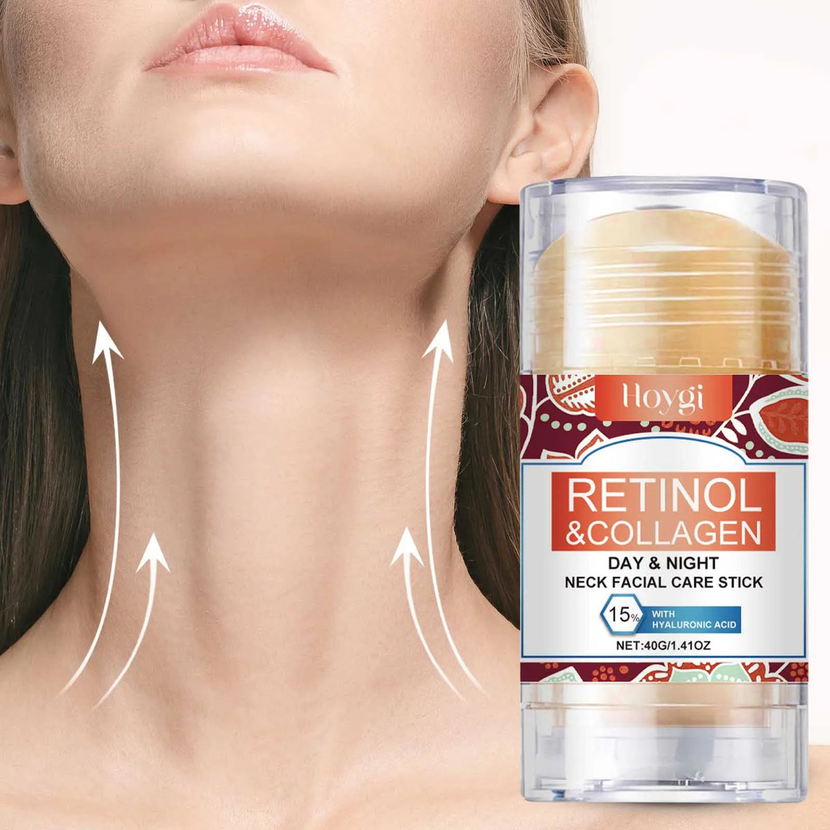 Retinol & Collagen Neck Cream - 40g | Firming, Moisturizing & Lifting | Hyaluronic Acid for All Skin Types