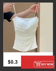 Women V Neck Ribbed Tank Top Sleeveless Racerback Camisole Slim Fit Basic Solid Color Crop Vest Casual Daily Workout Tops