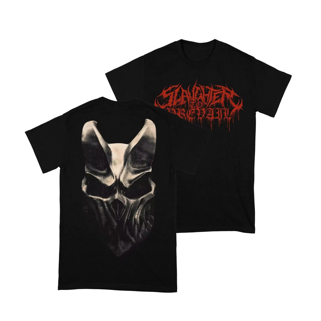 Russian SLAUGHTER TO PREVAIL Masks Rock Music High-Street Casual Sporty Light-Luxury Men's Women's Short Sleeve Cotton Tee