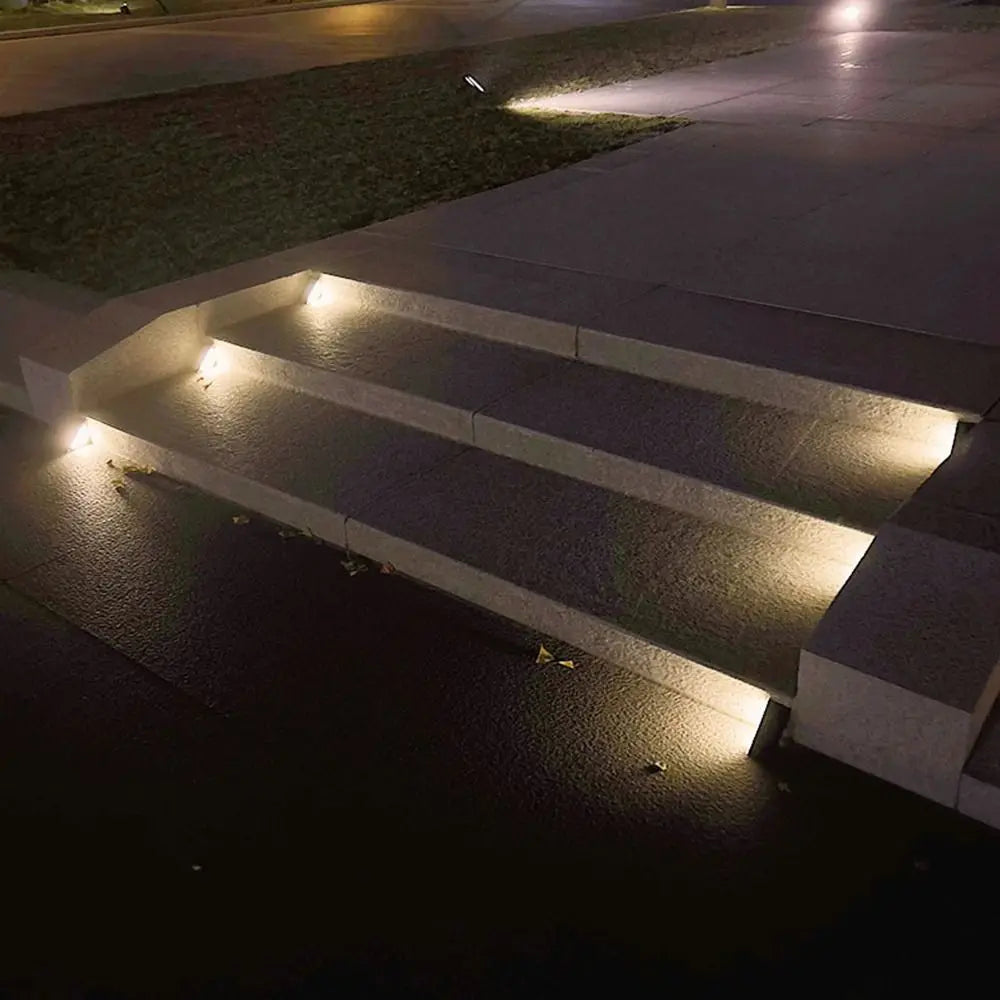 Triangle Solar Step Lamp Warm Light Garden Decoration Stair Light Atmospheric Ornament LED Outdoor Floor Light Garden Path