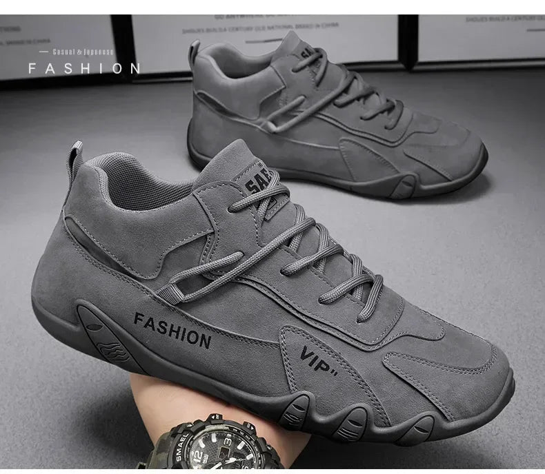 Motocross Boots 2025 Spring Man Casual Sneakers Non Slip Khaki Work Mens Shoe Short Boots Loafers Lace Up Ankle Boots for Men