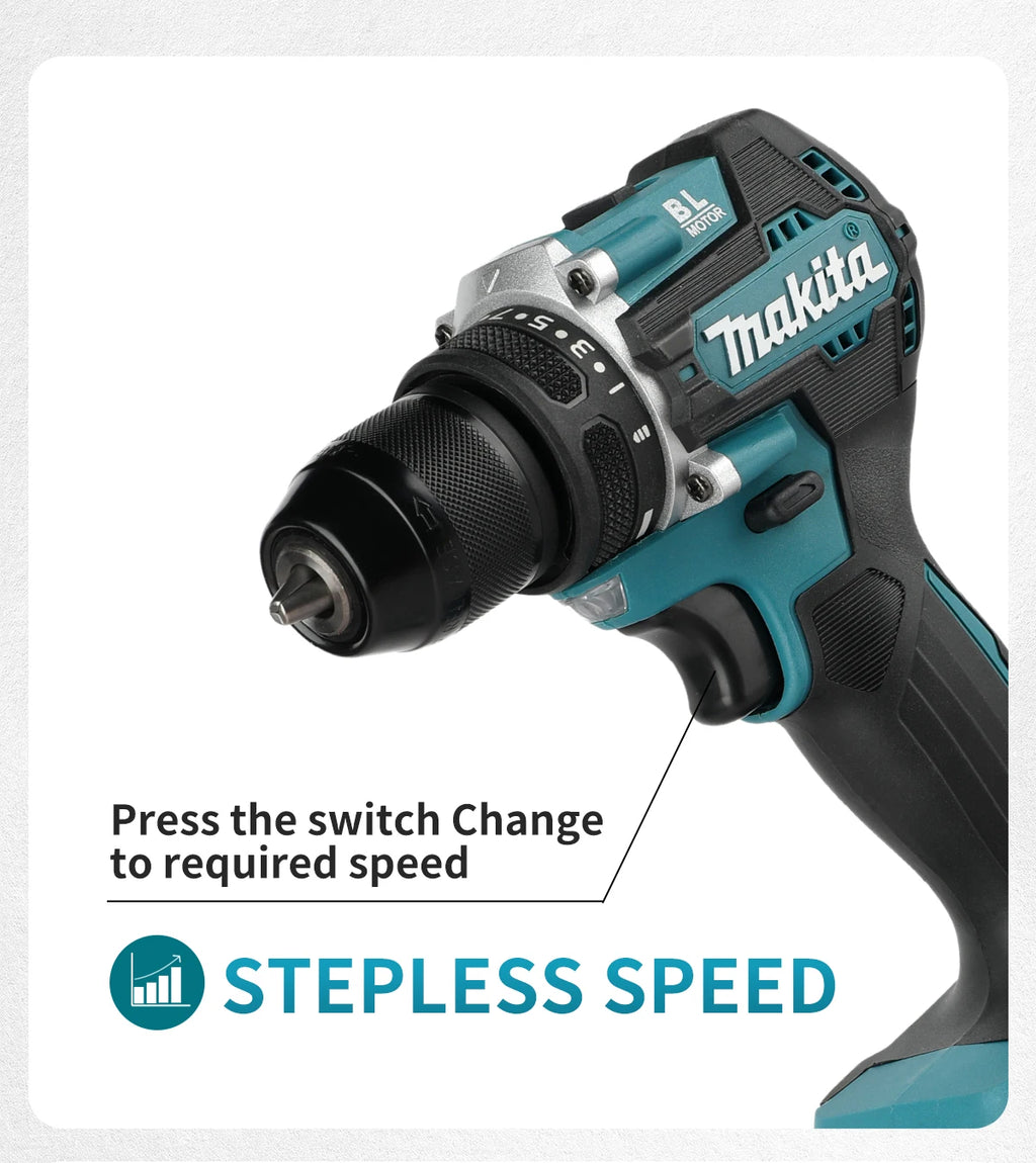Makita DDF487 18V Brushless Screwdriver Electric Drill Impact Drill of Decoration Team Power Tools for Makita 18V Battery,10mm