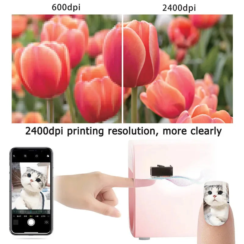 2026 O2nails X11 3D Smart Nail Printer, Portable Automatic Nail Art Printing Machine for Salon & Home DIY.