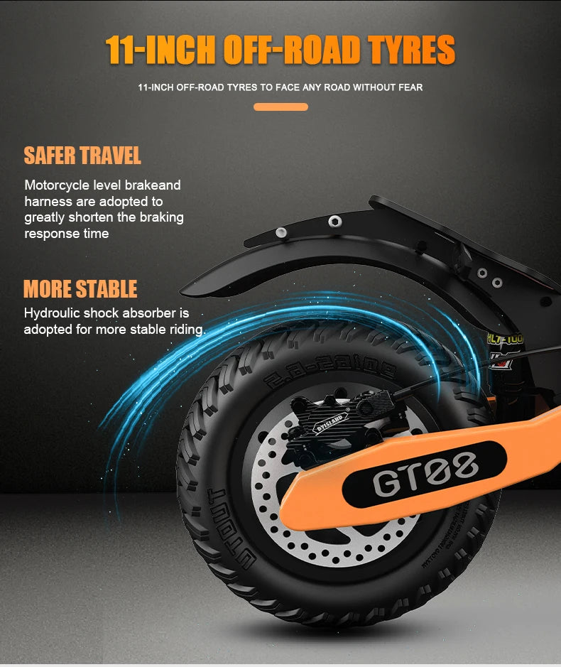 Arwibon 5600W Electric Scooter for Adults Dual Motor 46MPH Top Speed 60V27AH Battery 11-inch Off-Road Tires Sport Folding Design
