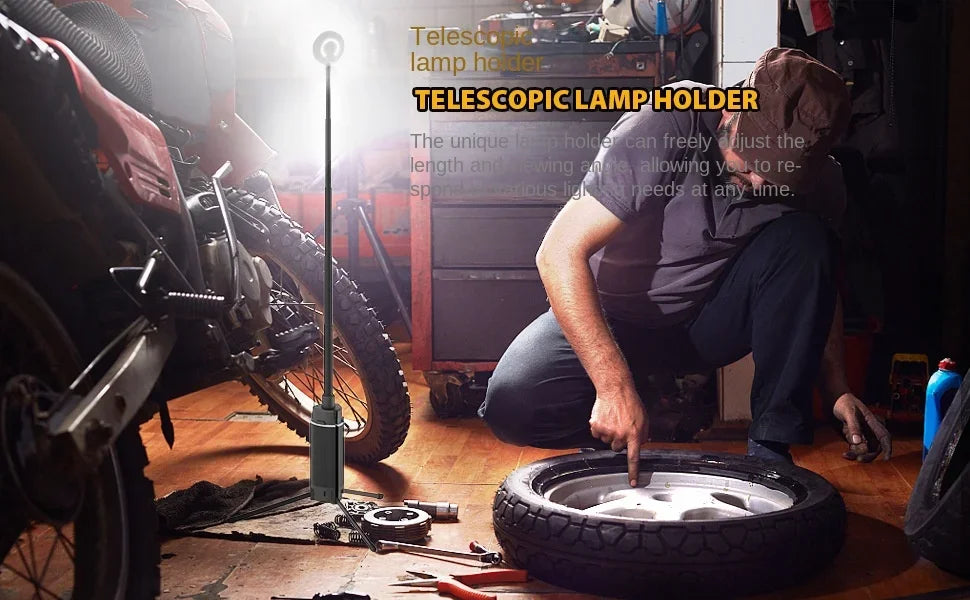 Outdoor Charging LED Camping Light for Work, Portable Telescopic Ultra High Brightness Lighting