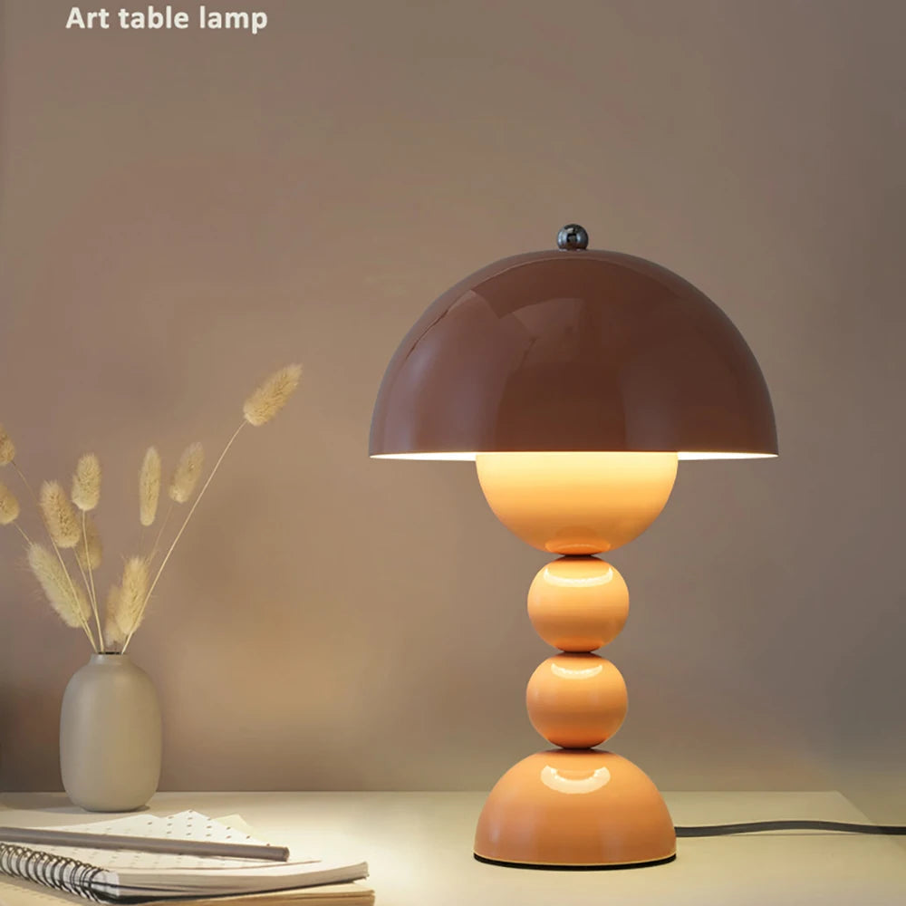 LED Flower Bud Desk Lamp Charging Touch Switch Room Decoration Bedroom Mushroom Lamp Restaurant Atmosphere Lamp