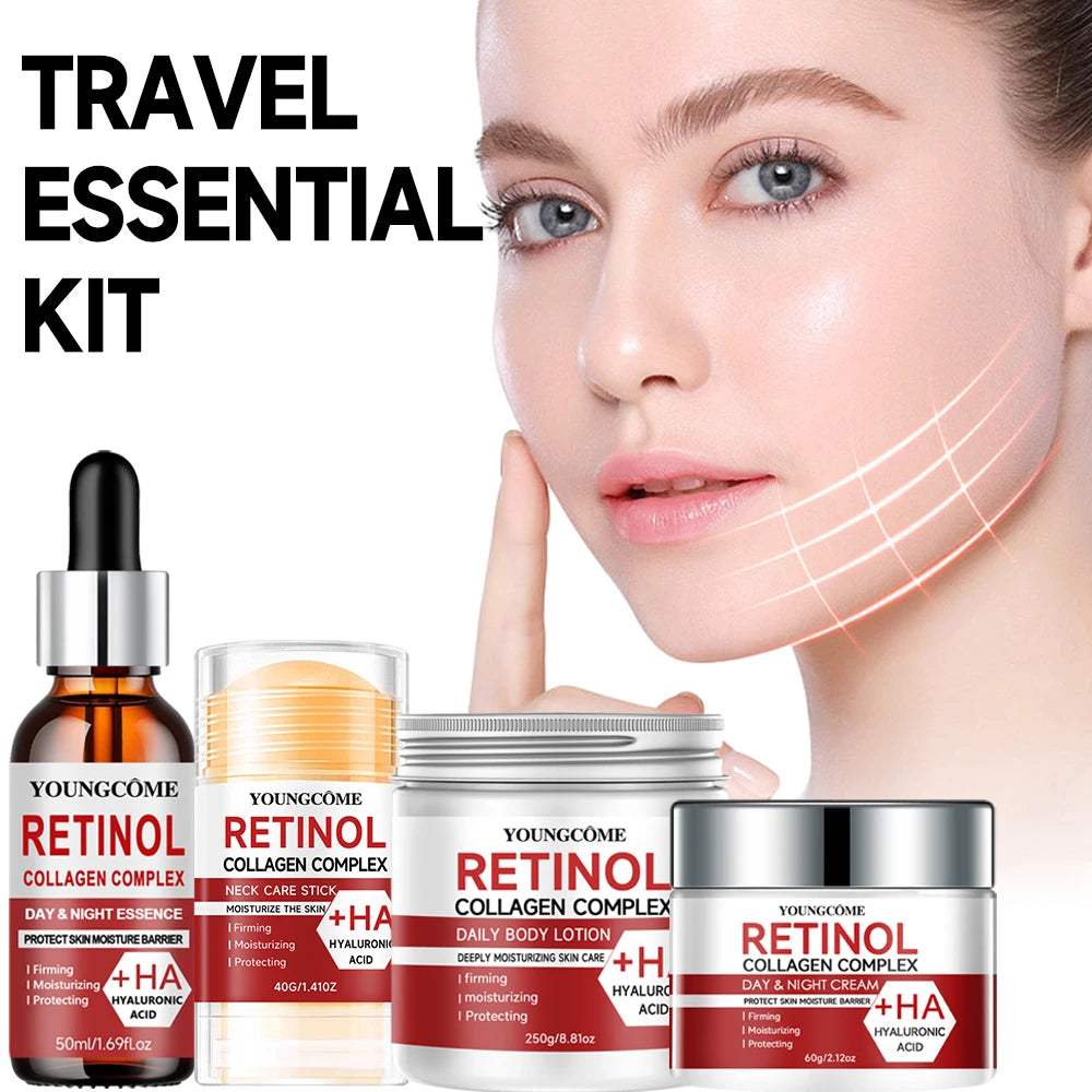 Collagen, Retinol & Hyaluronic Acid Cream - Anti-Aging Face Moisturizer for Face, Firming Skin Care Neck, Daily Moisturizer Face