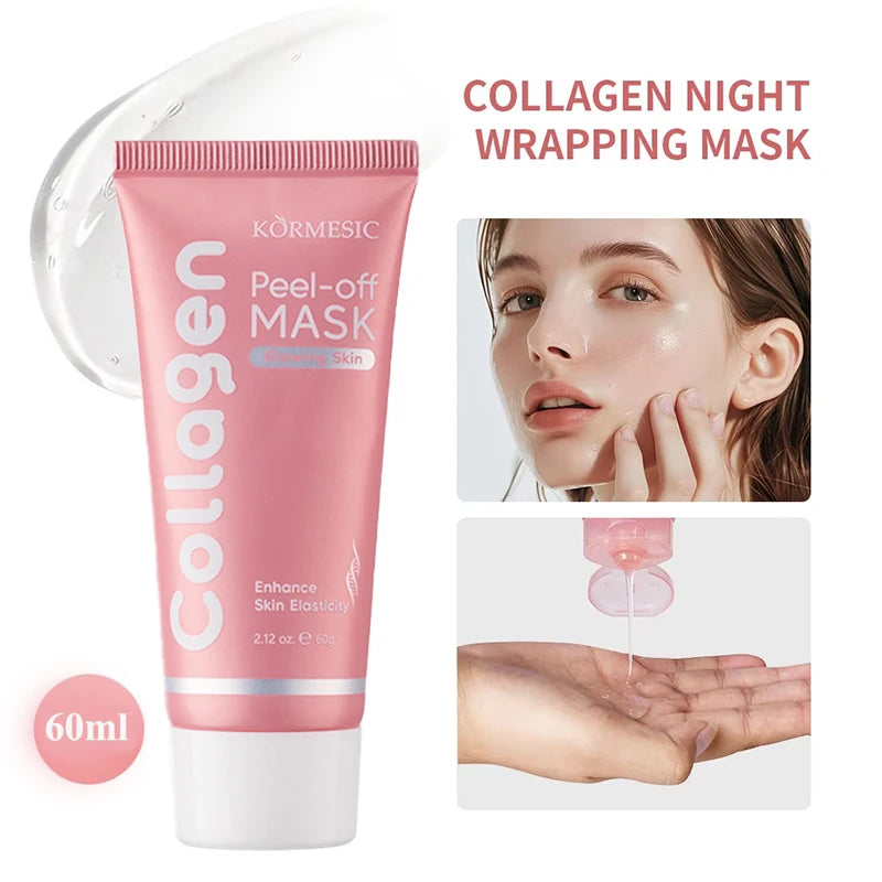 60g Deep Collagen Mask Peel Off Mask Face Anti Wrinkle Lifting Skin Care Masks Bio Pack Night Wrapping Woman Overnight Skin