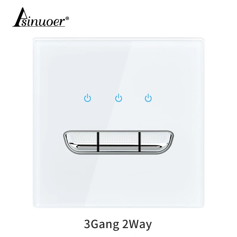 Black Tempered Glass Wall Switch Panel Led European 16a Socket Retro Toggle Light Switch Eu Uk Standard 2usb Socket 1Gang-4gang