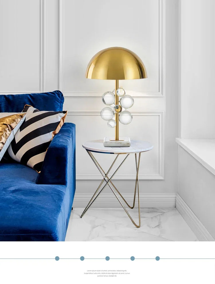 Morden italian designer Table Lamp Creative mushroom lamp Colorful Glass Ball Lamp for Living Room Bedroom Reading Lamp