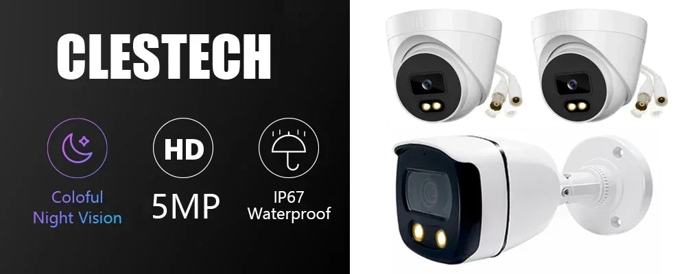 AI Audio IP POE Camera 5MP 4MP H.265 HD Infrared Full Color Dual Light RTSP ONVIF XMEye Outdoor Waterproof Security System with