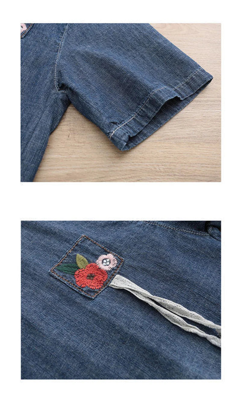 Women Denim Set Female Jeans Two Piece Set 2025 New Spring Summer Thin Korean Loose Cowboy Pants 2 Piece Set Large Size 2PCS