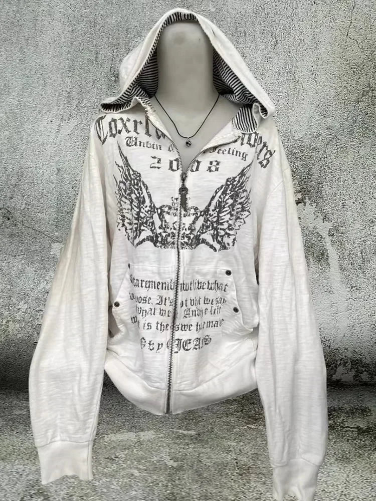 2026 American Fashion Trend Fur Collar Zipper Hoodie Men Street Hip Hop Retro Loose Sweatshirt Unisex Fleece Padded Warm Hoodie