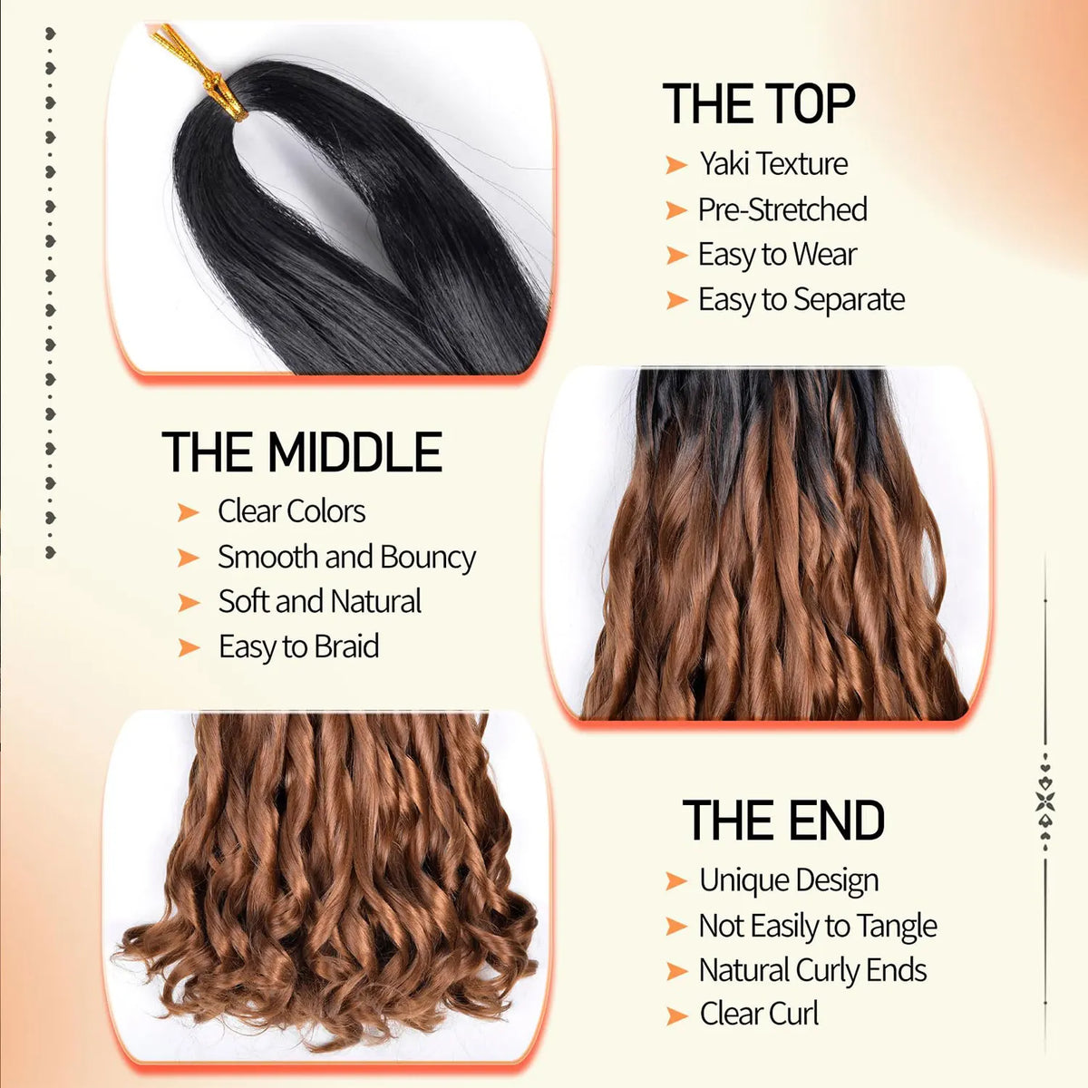 16Inch French Curls Braiding Hair Synthetic Spiral Curls Braids Hair Extensions Pre Stretched Loose Wave Braiding Hair For Women
