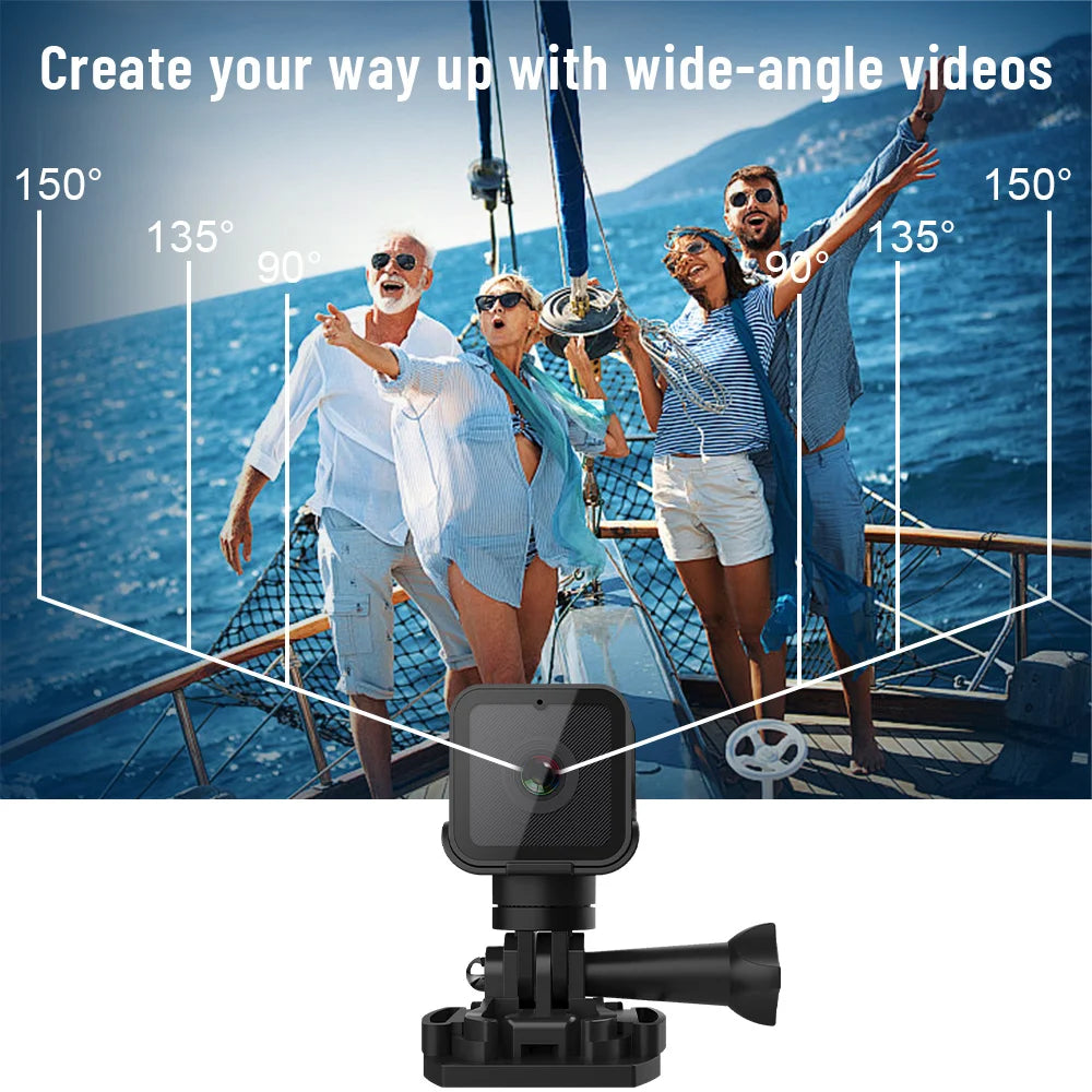 1080P HD Mini Action Camera Portable WiFi Hotspot Mini DV Camera, Waterproof Outdoor Sports Camera, Motorcycle Driving Recorder