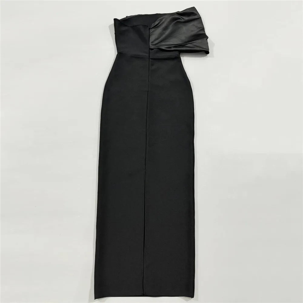 Women Sexy Off Shoulder Bandage Dress Beading Patchwork Clothes Club Party Celebrity Elegant Dresses