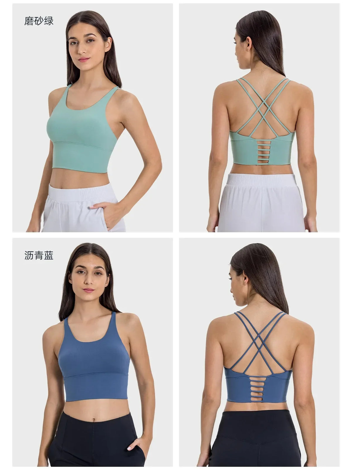 New Style Sports Bra: Shock-Absorbing, Sexy Open-Back, Thin-Strap Tank Top for Women's Yoga