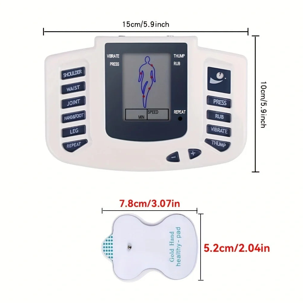 8-mode Full Body Massager Electric Muscle Stimulator Acupuncture Low Frequency Pulse Vibration Massage Relax Muscle Anti-fatigue