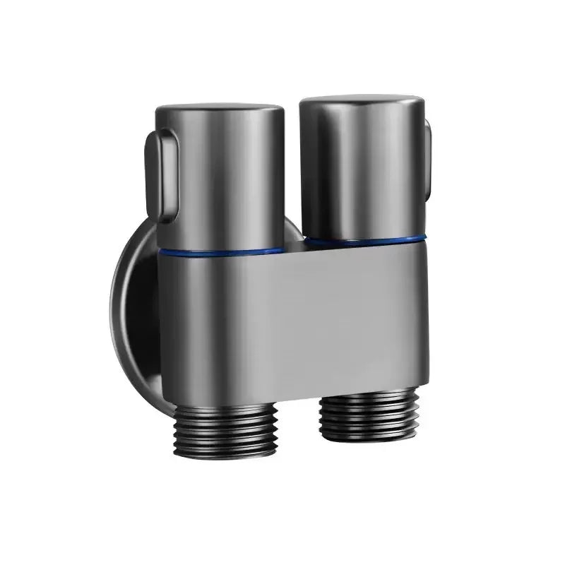 Stainless Steel Nozzle Bidet Handheld Toilet Companion Set Wall Mounted One in Two Out Angle Valve Kit Bathroom Accessories