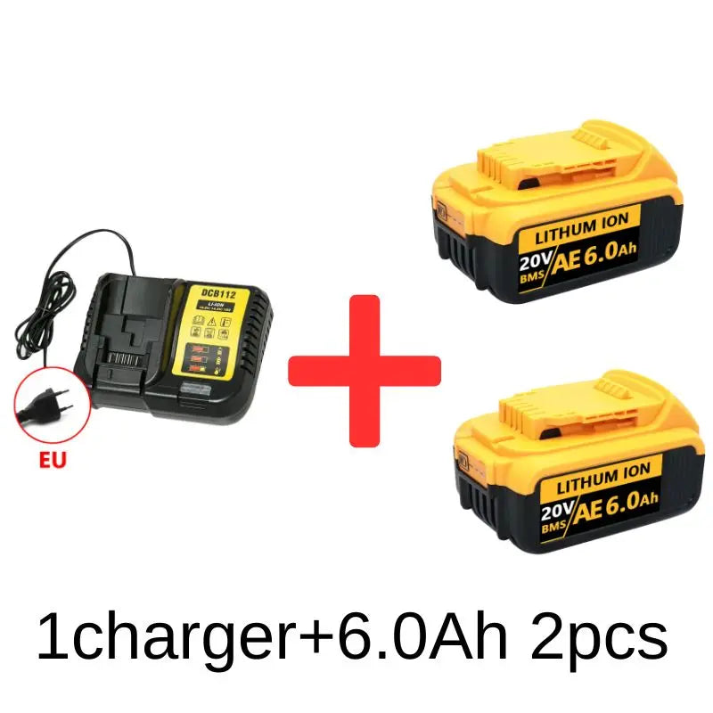 For DeWalt 20v 6000mAh 8000mAh 12000mAh Rechargeable Li-ion Battery Power Tools Replaceable Battery