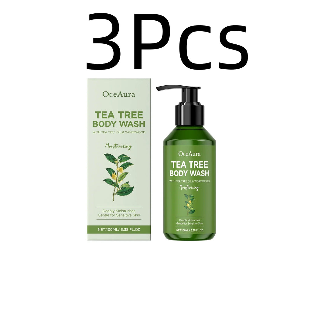 OceAura Tea Tree Body Wash Soothing Skin Relieve Skin Dryness Remove Excess Sebum Long Lasting Fragrance Moisturizing Shower Gel