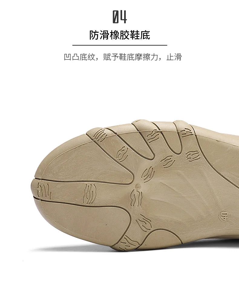 Men's Shoes New Fashion Breathable Non-slip Wear-resistant Outdoor Casual Mid-Top Lace-Up Sneakers