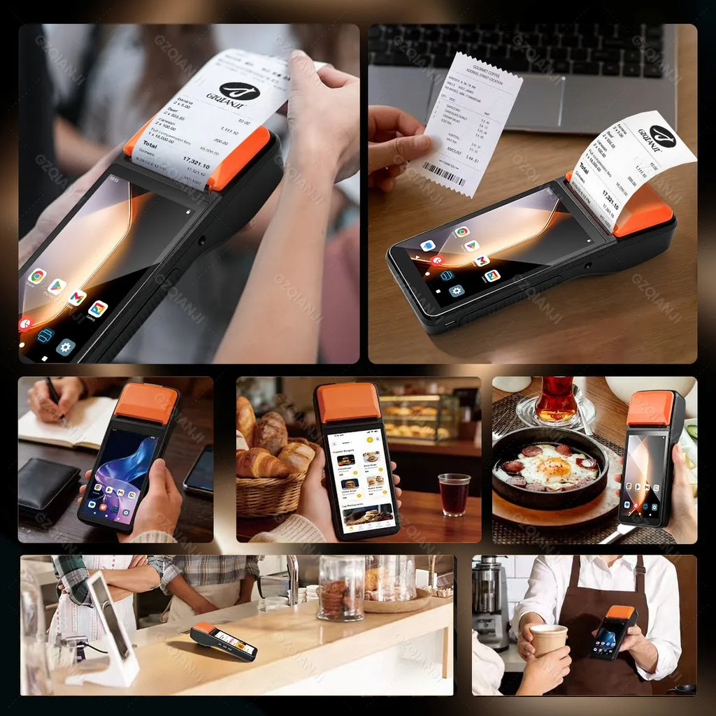 4G Android 13 Terminal Wireless Handheld POS Printers Built-in 58mm Thermal Receipt Printer Impressora Termica Bluetooth WiFi
