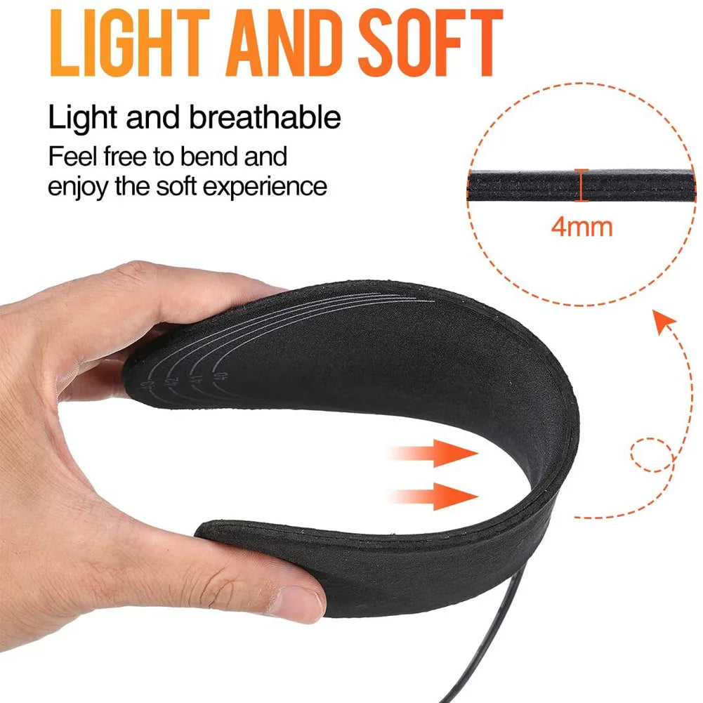 USB Rechargeable Heated Insoles (Size 35-45) | DIY Cuttable for Outdoor Skiing & Winter Warmth