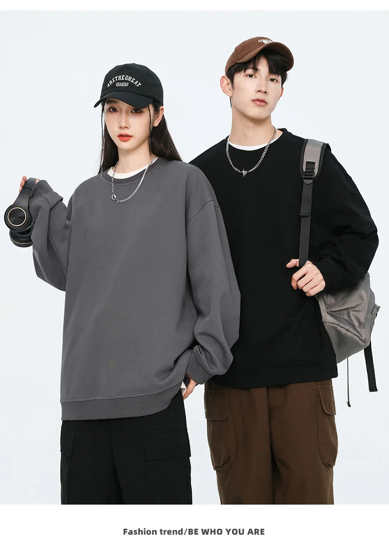 Autumn Oversized Purple Sweatshirts for Women Casual Streetwear Hoodies Women 2024 Female Long Sleeve Crewneck Pullovers Tops